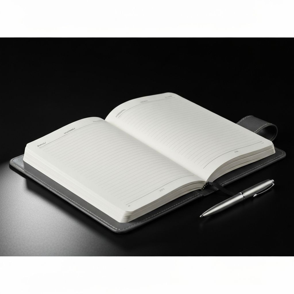 Planning notebook with goals